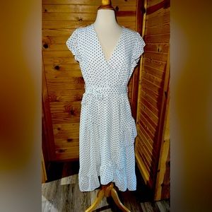 Brand New Boutique Black and White Polka Dot Dress Size Medium